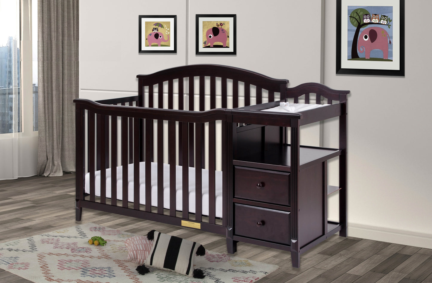 Kali 4-in-1 Convertible Crib and Changer
