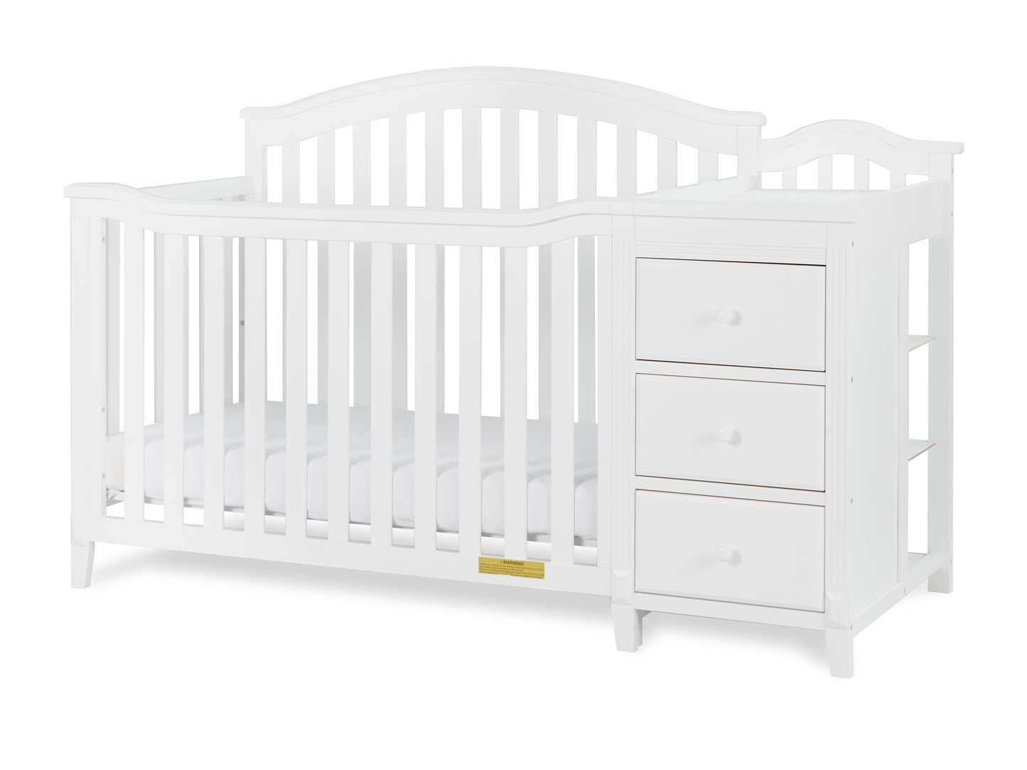 Kali II 4-in-1 Convertible Crib and Changer, White
