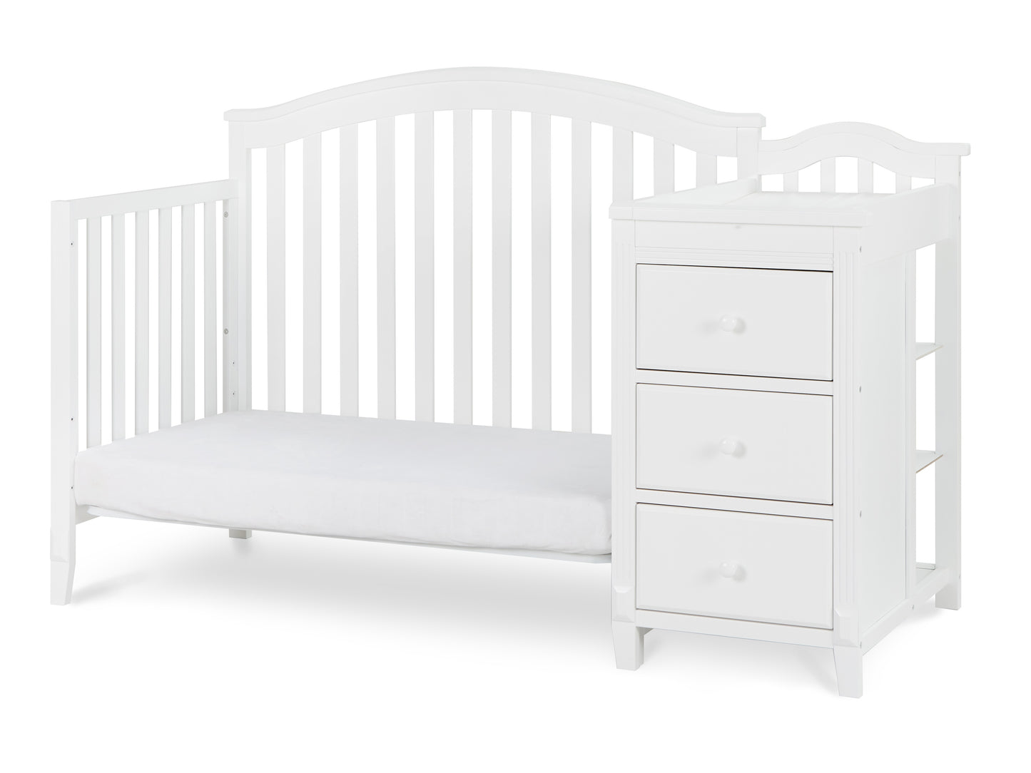 Kali II 4-in-1 Convertible Crib and Changer, White