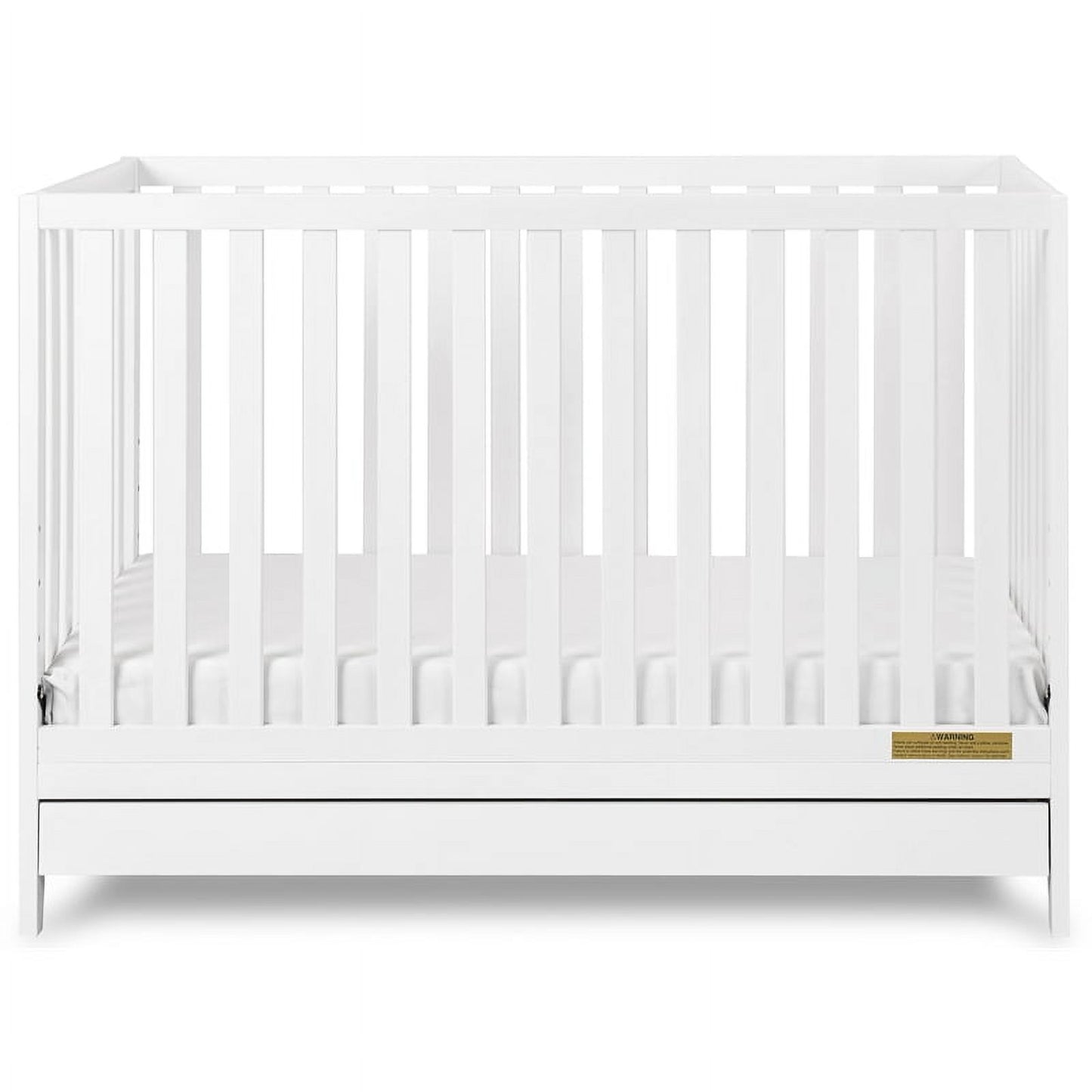 AFG Mila 3-in-1 Convertible Crib with Drawer White
