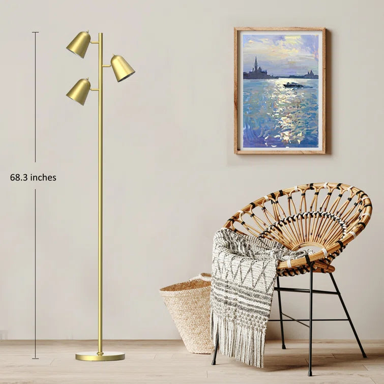 68" Tree Floor Lamp with 3 Bulbs Included