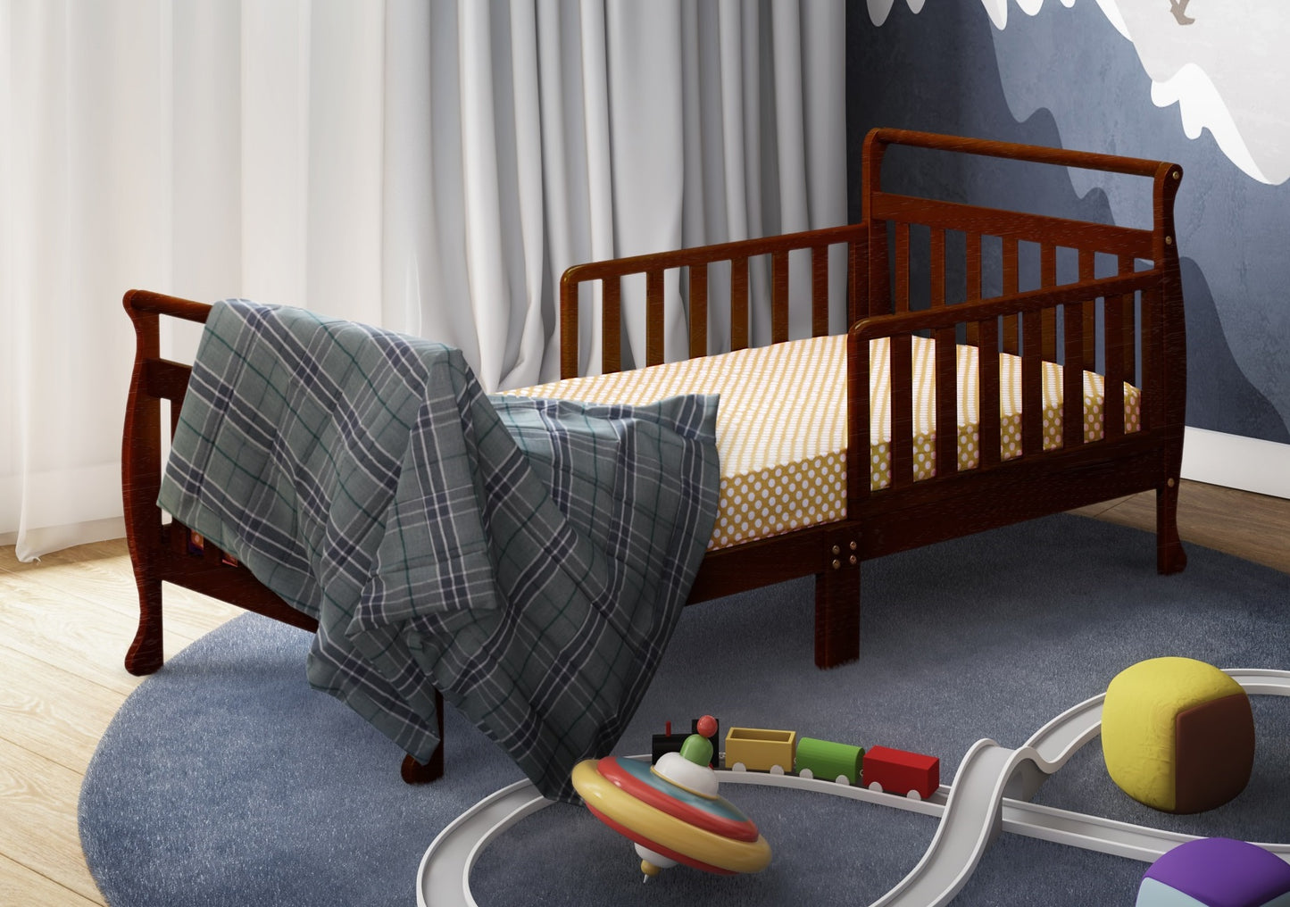 Anna Wooden Sleigh Toddler Bed