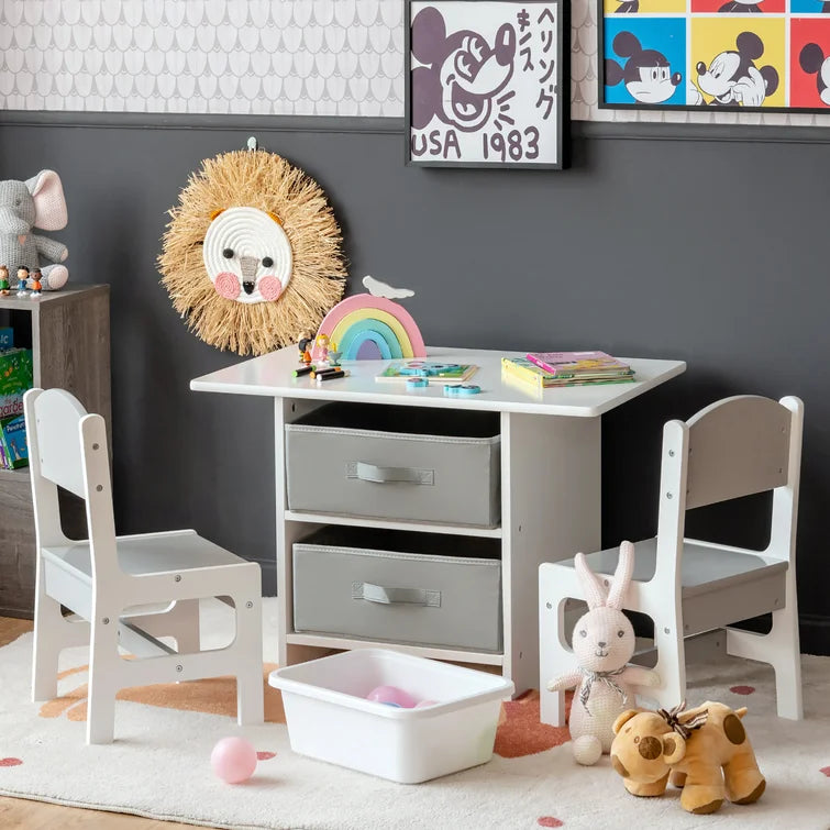 Betul Kids 3 Piece Play Or Activity Table and Chair Set