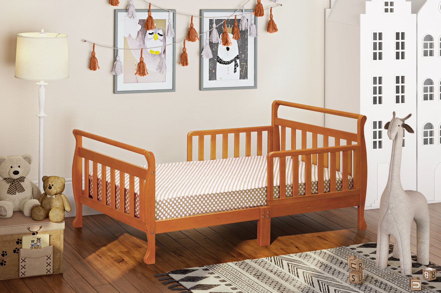 Anna Wooden Sleigh Toddler Bed
