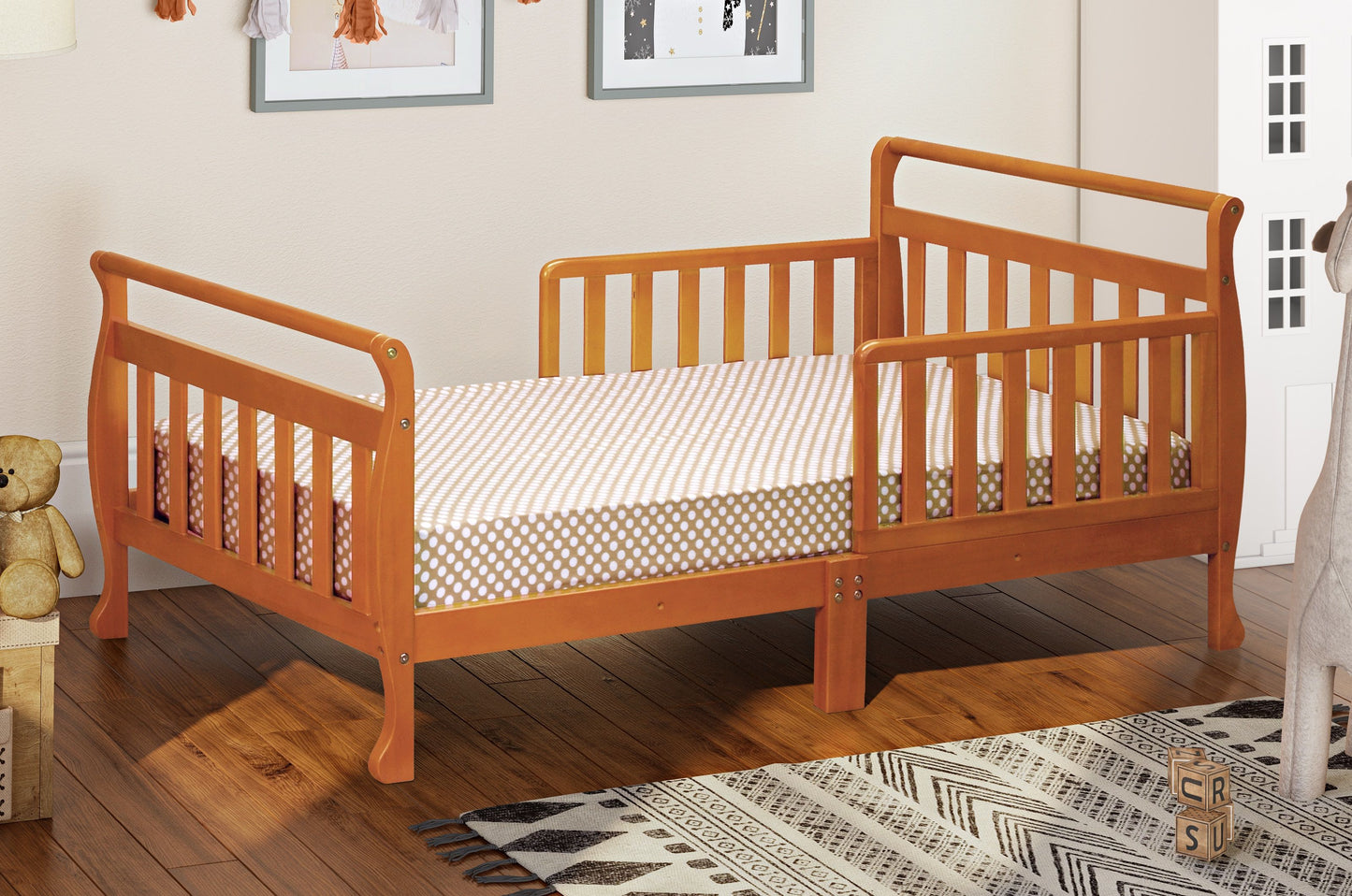 Anna Wooden Sleigh Toddler Bed