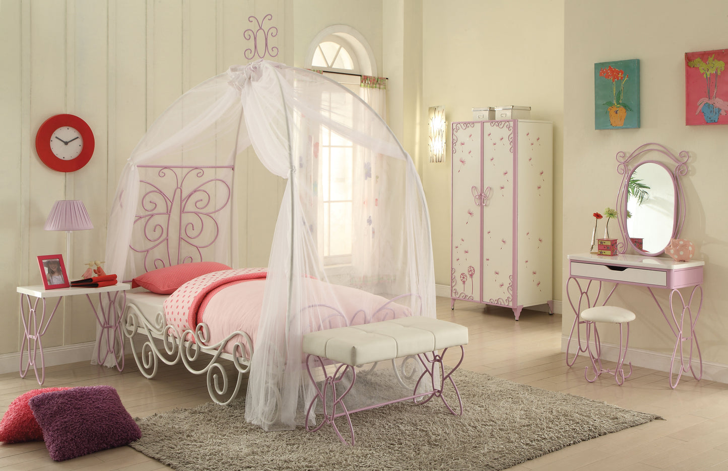 Priya II Twin Bed W/Canopy