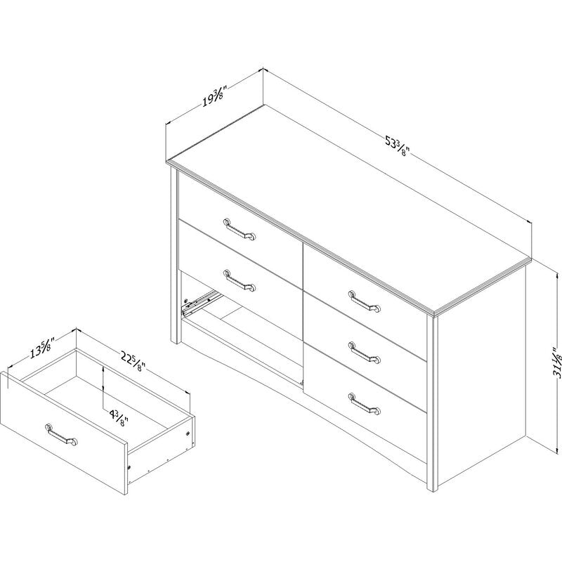 Helson 6 Drawer Double Dresser
