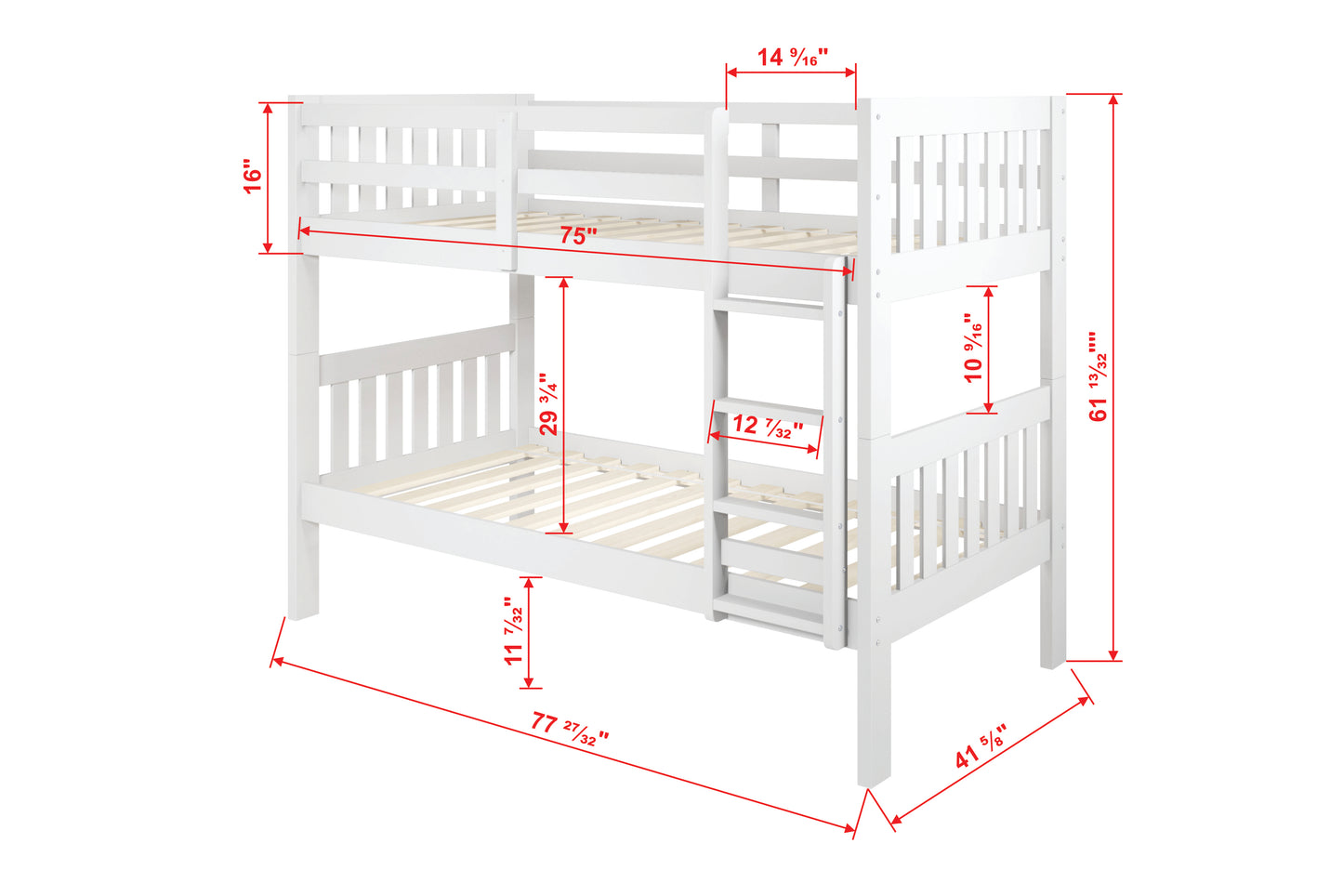 Austin Mission Twin over Twin Bunk bed