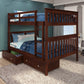 Erath Mission Full Over Full Bunk Bed with Storage Drawers