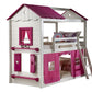 Sweetheart Twin over Twin White & Pink House Bunkbed