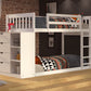 Moby Mission Twin over Twin  Bunk bed with 4 Drawer Dresser & Shelves