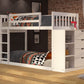 Moby Mission Twin over Twin  Bunk bed with 4 Drawer Dresser & Shelves