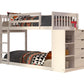 Moby Mission Twin over Twin  Bunk bed with 4 Drawer Dresser & Shelves