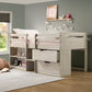 Handles Twin Light Grey Rustic Low Loft Bed