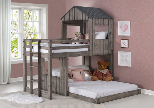 Cottage Twin over Full House Bunk Bed