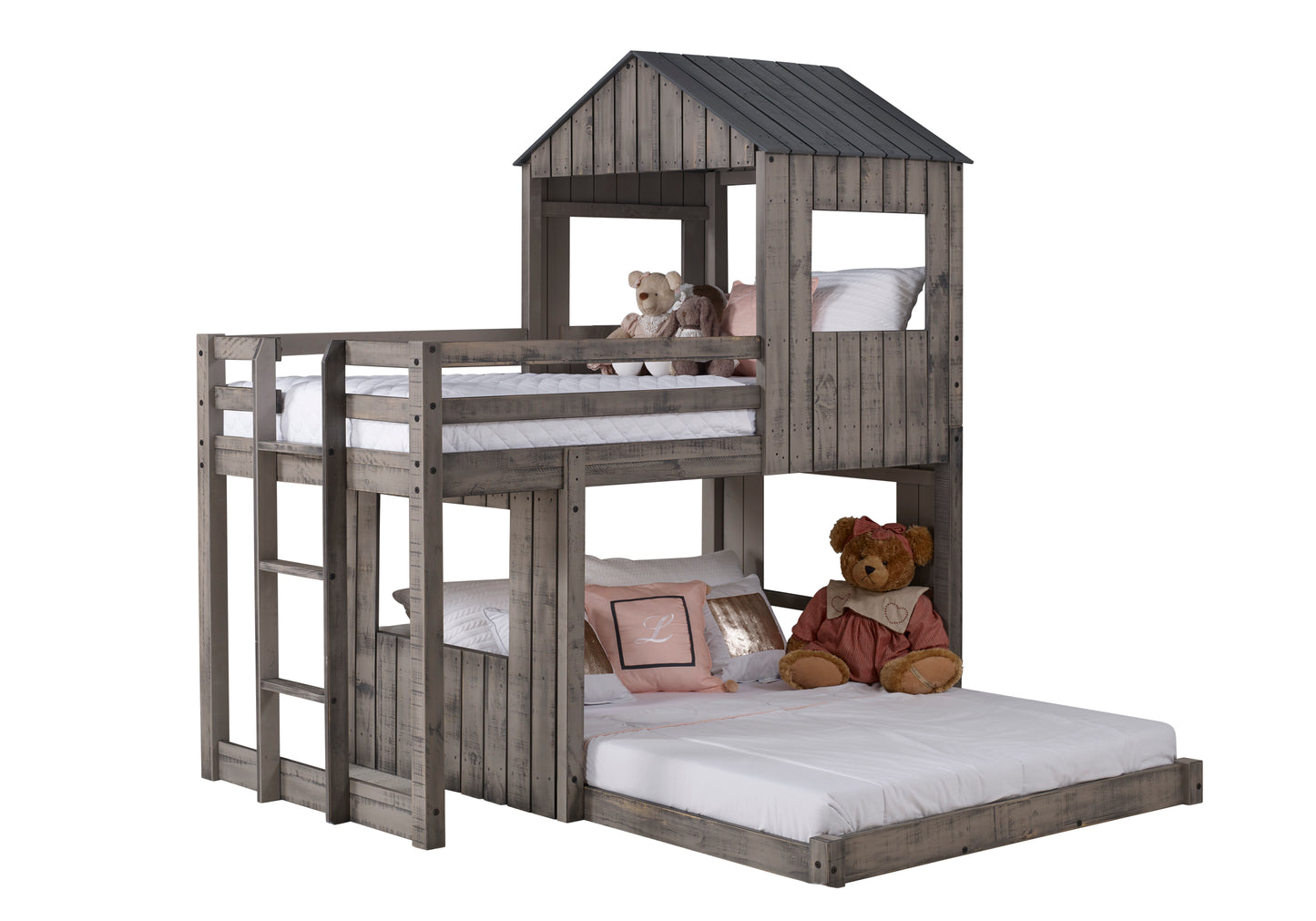 Cottage Twin over Full House Bunk Bed