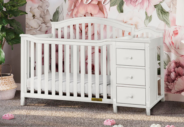 Kali II 4-in-1 Convertible Crib and Changer, White
