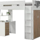 Nerice Twin Loft Bed W/Desk & Wardrobe