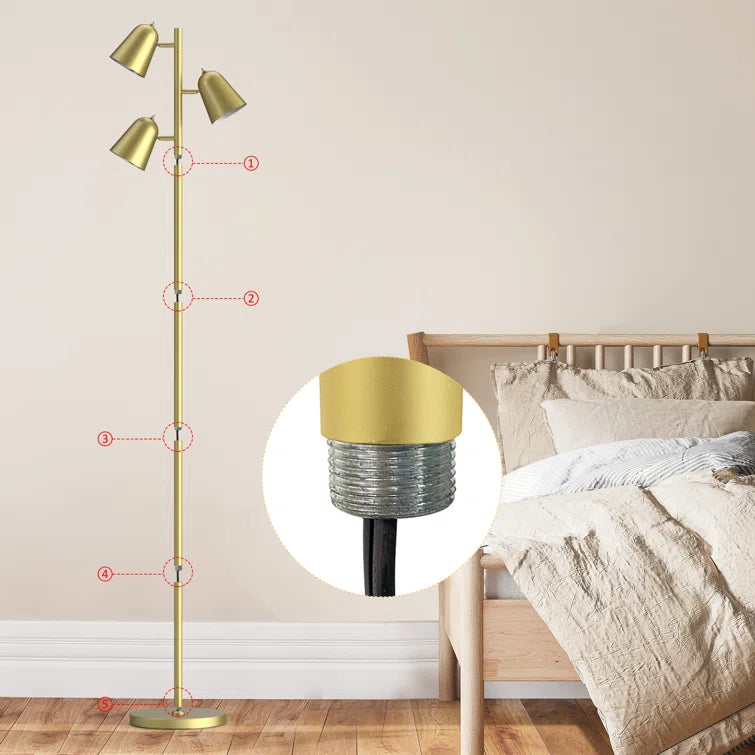 68" Tree Floor Lamp with 3 Bulbs Included