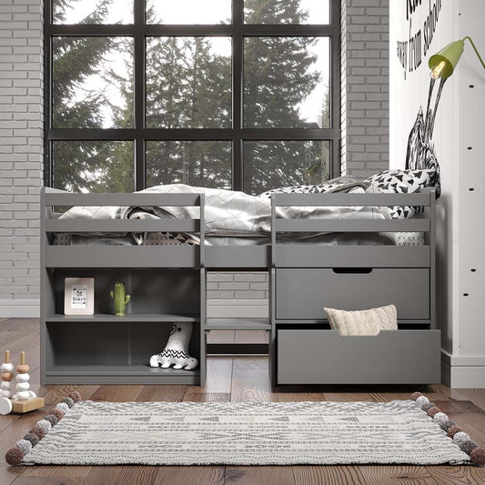 Fabiana Twin Loft Bed W/Storage